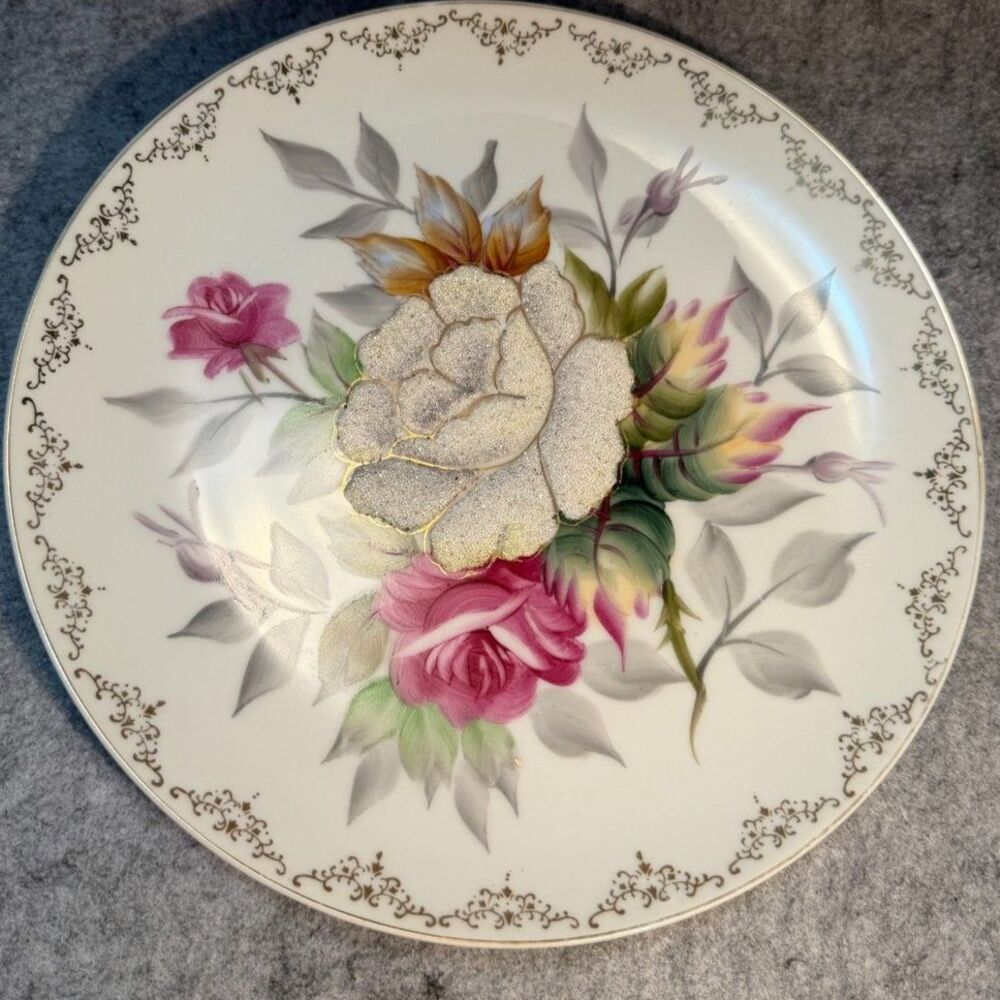 Vintage Japanese Hand Painted Porcelain Collector Plate